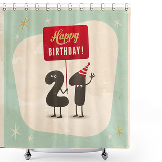 Personality  Funny 21st Birthday Card Shower Curtains