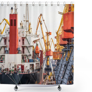 Personality  Port Cranes Shower Curtains