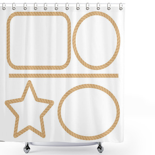 Personality  Rope Frame  Illustation Shower Curtains