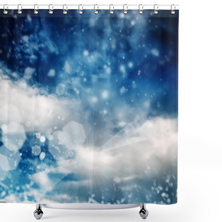 Personality  Brilliant Winter Sky Background Shower Curtains