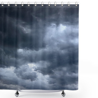 Personality  Vertical Hi Contrast Texture Of Dense Cumulo Clouds Shower Curtains