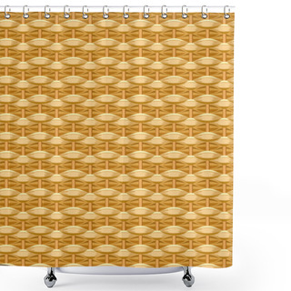 Personality  Seamless Braided Background. Wicker Straw. Woven Willow Twigs. Wicker Texture Shower Curtains