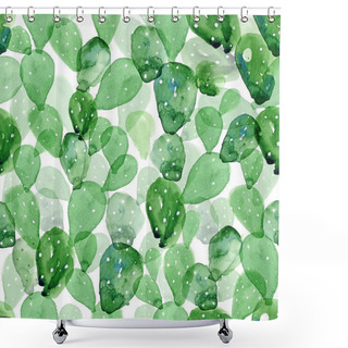 Personality  Cactus Pattern Shower Curtains
