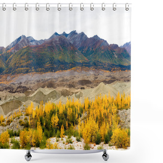 Personality  Kennicott Sediment Glacier Wrangell St Elias Mountains Autumn Co Shower Curtains