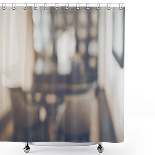 Personality  Blurred Office With Computer Shower Curtains