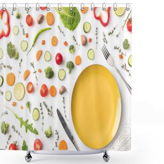 Personality  Utensil And Vegetables Shower Curtains