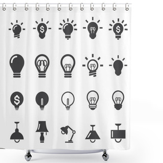 Personality  Lamp Icon Shower Curtains