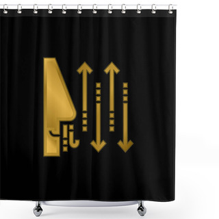 Personality  Breathing Gold Plated Metalic Icon Or Logo Vector Shower Curtains