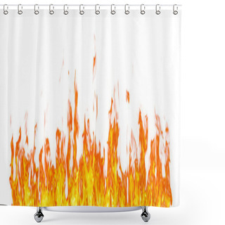 Personality  Fire Flames Isolated On White Background. Shower Curtains