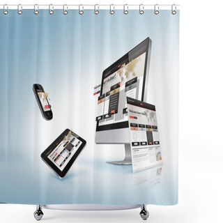 Personality  Web Design Concept Shower Curtains