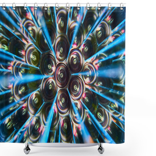 Personality  Kaleidoscopic Light Refraction Through Cylindrical Objects, Creating A Vivid Vortex Of Colors In Fort Wayne, Indiana. Shower Curtains