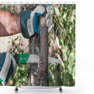 Personality  Pruning Tree Shower Curtains