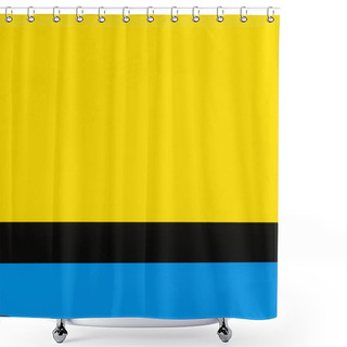 Personality  Geometric Blue, Black And Yellow Background With Copy Space Shower Curtains