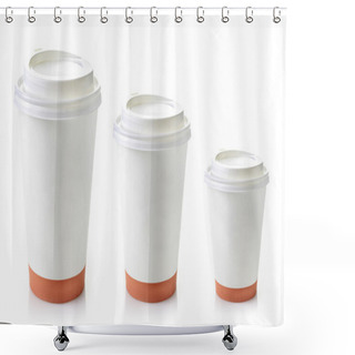 Personality  Paper Take Away Coffee Cups Shower Curtains