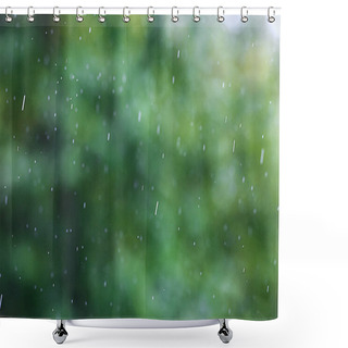 Personality  Raindrops Flowing  Down The Glass  Shower Curtains