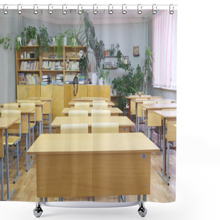 Personality  Interior Of A Class Room Shower Curtains