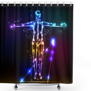 Personality  Abstract Human Body Shower Curtains