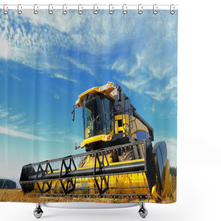 Personality  Harvesting Combine In The Field Shower Curtains