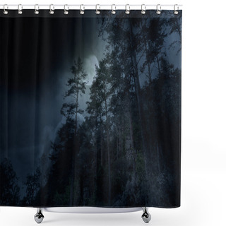 Personality  One Night In The Mountains Shower Curtains