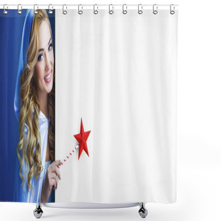 Personality  Fairy Woman With Magic Wand Shower Curtains