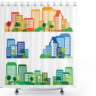 Personality  Urban Landscape Shower Curtains
