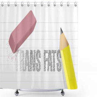 Personality  Erase Trans Fats Concept Illustration Design Shower Curtains