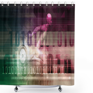 Personality  Business Technology Background Shower Curtains
