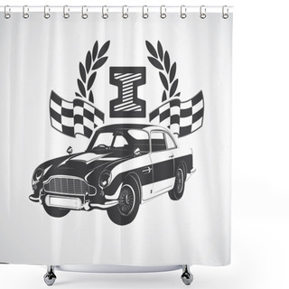 Personality  Retro Car Shower Curtains