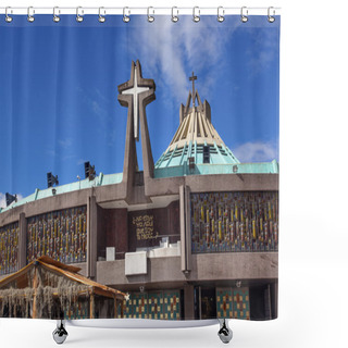 Personality  New Basilica Shrine Of Guadalupe Christmas Creche Mexico City Me Shower Curtains