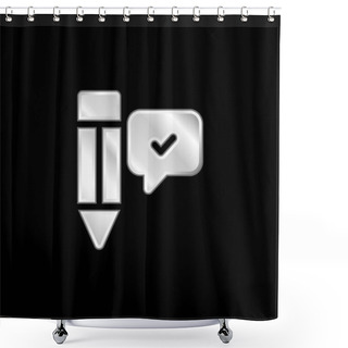 Personality  Agree Silver Plated Metallic Icon Shower Curtains