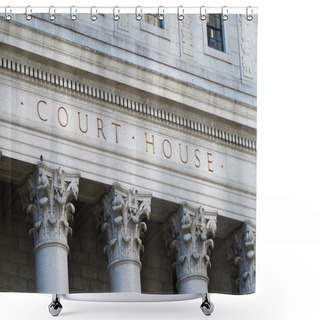 Personality  The Words Court House Outside The Supreme Court Shower Curtains