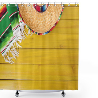Personality  Mexican Background With Copyspace Shower Curtains