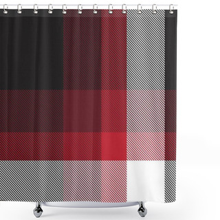 Personality  Red Ombre Plaid Textured Seamless Pattern Suitable For Fashion Textiles And Graphics Shower Curtains