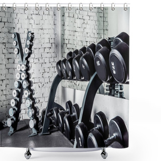 Personality  Weight Training Equipment Shower Curtains