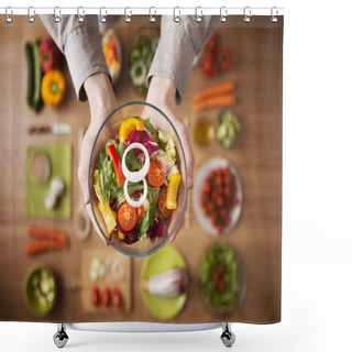 Personality  Healthy Fresh Homemade Salad Shower Curtains