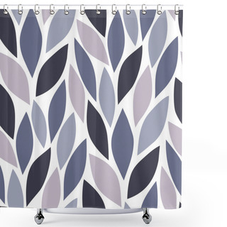 Personality  Abstract Seamless Floral Pattern With Leaves Shower Curtains