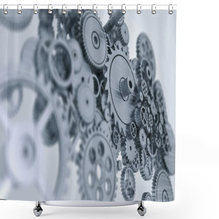 Personality  Gears Background Shower Curtains