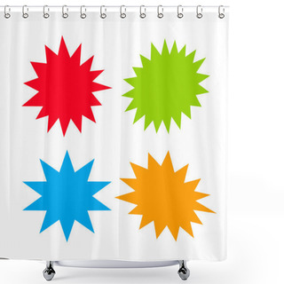 Personality  Abstract Bursting Speech Star Shower Curtains