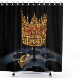 Personality  Copenhagen, Denmark - Jun 28, 2019: Queens Library At Christiansborg Palace - Copenhagen, Denmark Shower Curtains