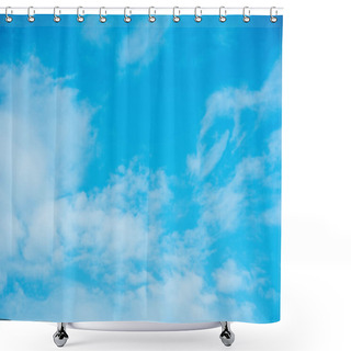 Personality  Beautiful Light Blue Cloudy Sky Shower Curtains