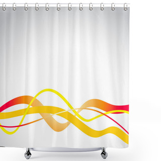 Personality  Vector Wave Art Shower Curtains