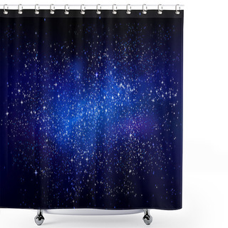 Personality  Outer Space Starry Design Shower Curtains