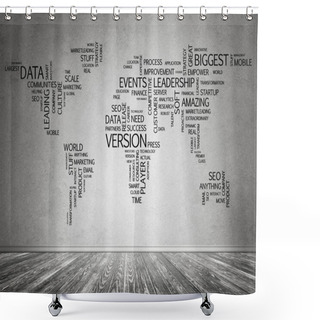 Personality  Concept Of Global Business Shower Curtains