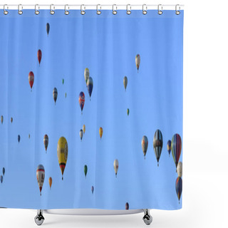 Personality  Hot Air Balloons In Chambley Shower Curtains