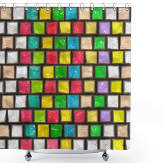 Personality  Colorful Cobble Stone Pattern Shower Curtains