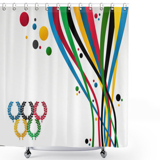 Personality  London Olympics Games 2012 Background Shower Curtains