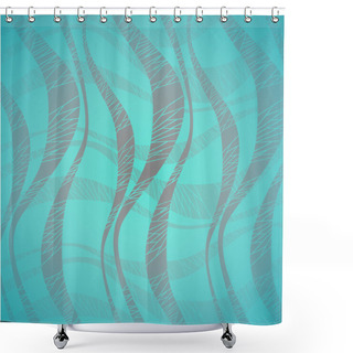 Personality  Vector Waves Background. Vector Illustration. Shower Curtains