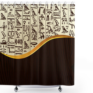 Personality  Sample Of Egypt Hieroglyphs - Vector Illustration Shower Curtains