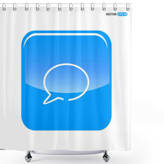 Personality  Chat Speech Bubble Icon Shower Curtains