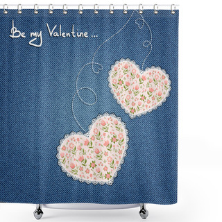 Personality  Valentine's Day Card Shower Curtains